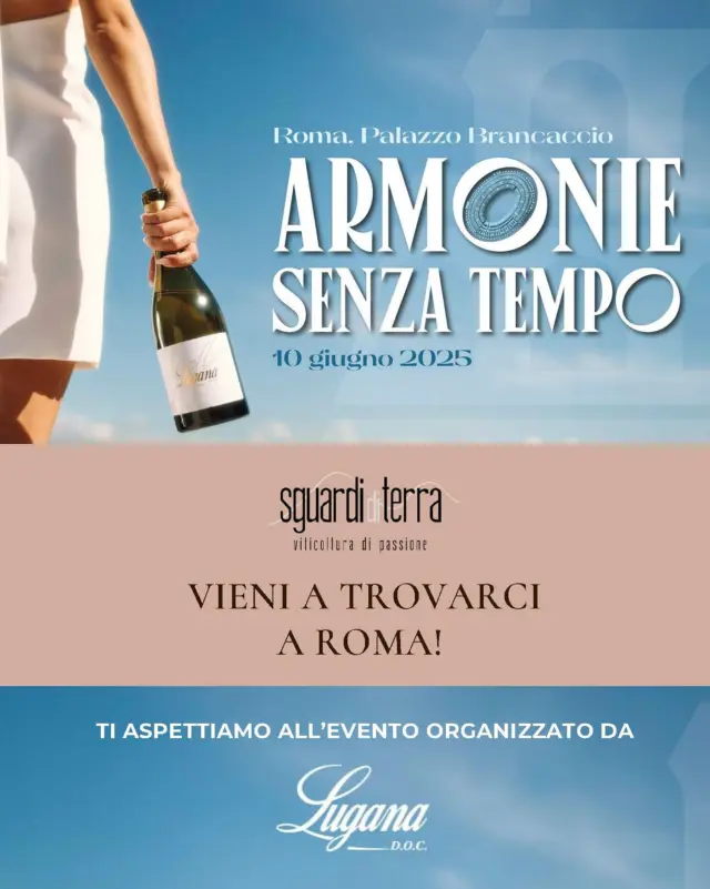 Ci vediamo a Roma! ✨
Siamo felici di partecipare a Lugana Armonie senza tempo 2025, l’evento organizzato dal @consorziolugana nella splendida cornice di Palazzo Brancaccio.
Una giornata per raccontare il nostro vino, il nostro territorio, il nostro lavoro.
Ti aspettiamo!🍾

📅 Tutte le info su consorziolugana.it/lugana-armonie-2025

#SguardiDiTerra #LuganaArmonie2025 #ConsorzioLugana #VinoLugana #VinoBiologico #EventoLugana #Roma #DegustazioneLugana